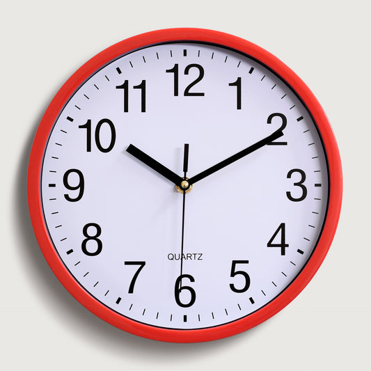 10 Inch 25CM Plastic Wall Clock Quartz Clock Bedroom Living Room Wall Clock
