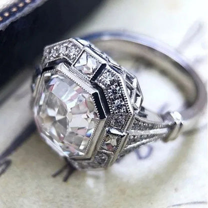 Zircon Ring Women Fashion Wedding Banquet Engagement