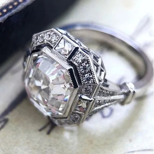 Zircon Ring Women Fashion Wedding Banquet Engagement