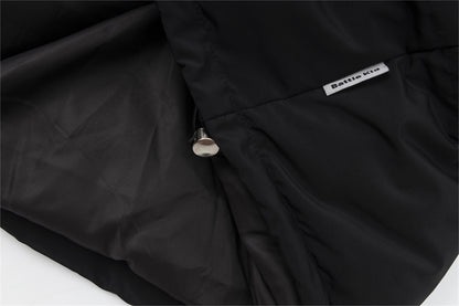 Printed Stand Collar Cotton-padded Coat Men