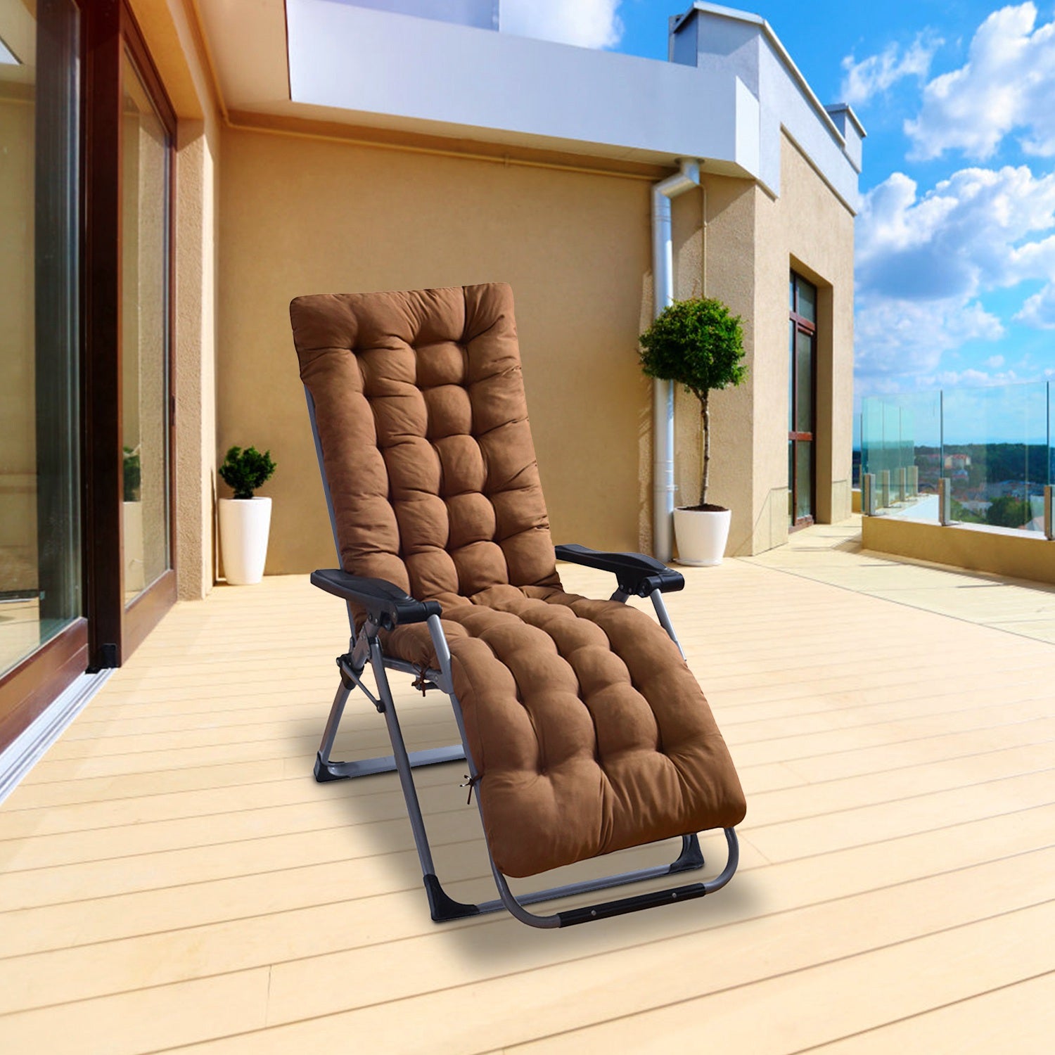67x22in OR 71x22in Size Options Chaise Lounger Cushion Recliner Rocking Chair Sofa Mat Deck Chair Cushion