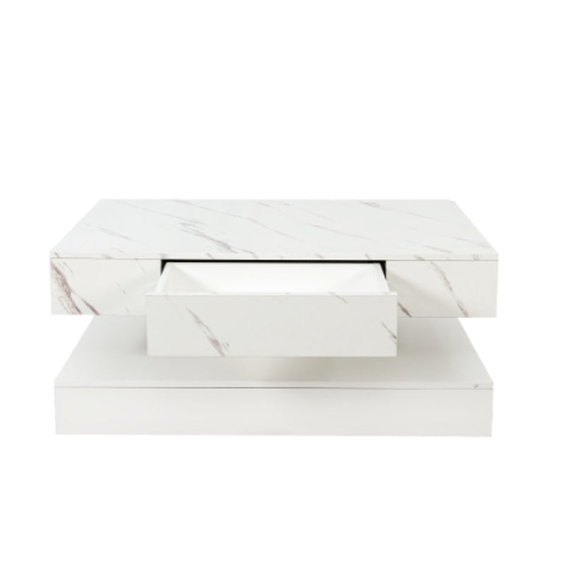 6.93IN High LED Coffee Table,Modern Coffee Table For Living Room,Living Room Tables,Large Living Room Furniture,LED Lights