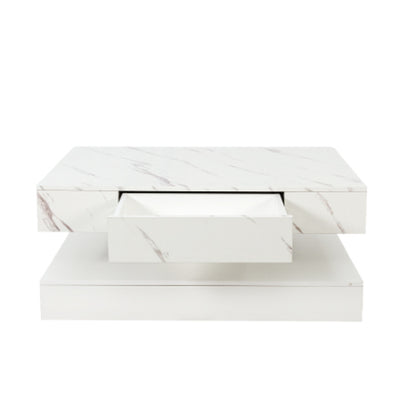 6.93IN High LED Coffee Table,Modern Coffee Table For Living Room,Living Room Tables,Large Living Room Furniture,LED Lights