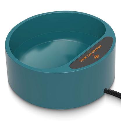 1Pc Heated Water Bowl For Dog Cat 74.4OZ Heating Water Dish IP67 Waterproof Thermal Water Bowl Heated Pet Bowl Dog Cat Water Feeder Bowl For Dog Cat Rabbit Pet