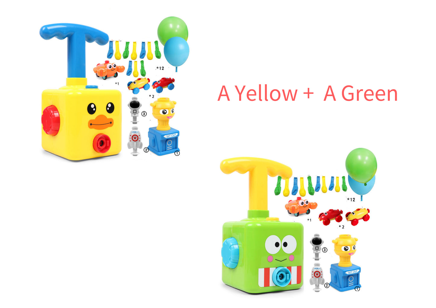 Power Balloon Launch Tower Toy Puzzle  Education Inertia Air Power Balloon Car Science Experimen Toy For Children Gift