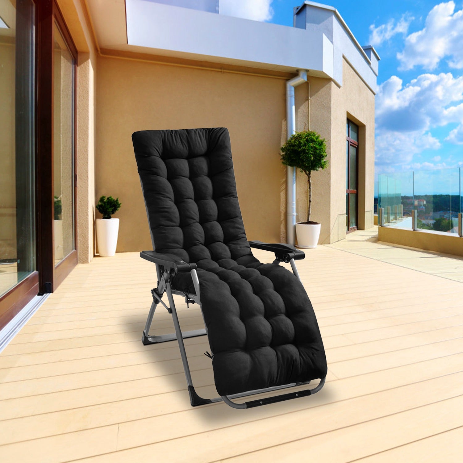 67x22in OR 71x22in Size Options Chaise Lounger Cushion Recliner Rocking Chair Sofa Mat Deck Chair Cushion