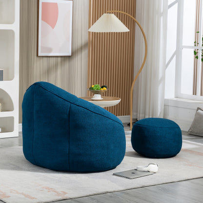 Bedding Bean Bag Sofa Chair High Pressure Foam Bean Bag Chair Material With Padded Foam Padding Compressed Bean Bag With Footrest