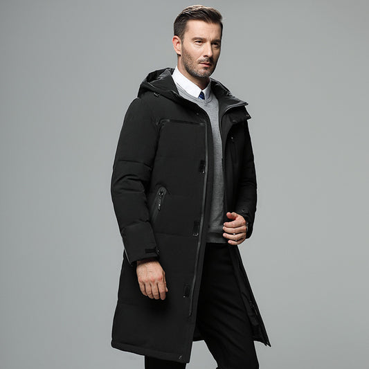 New Down Jacket Men's Mid-length Winter Thick Coat