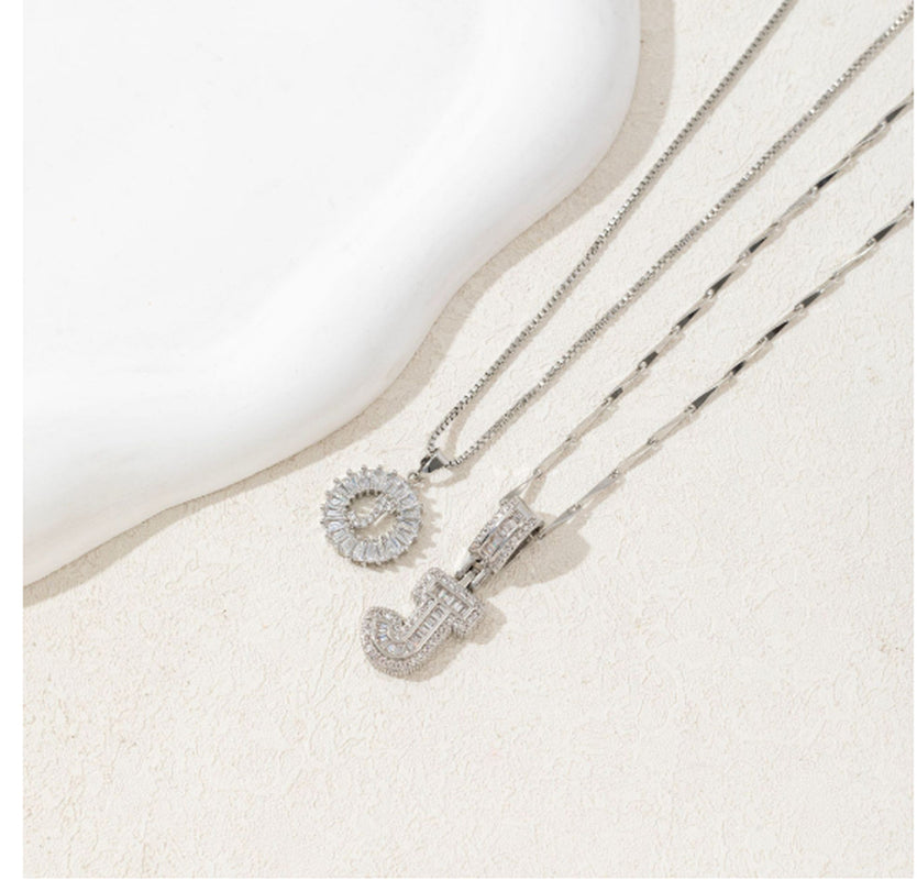 Diamond Crystal Candy 26-letter Double-layer Necklace