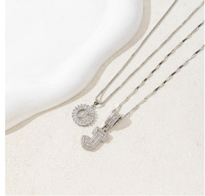 Diamond Crystal Candy 26-letter Double-layer Necklace