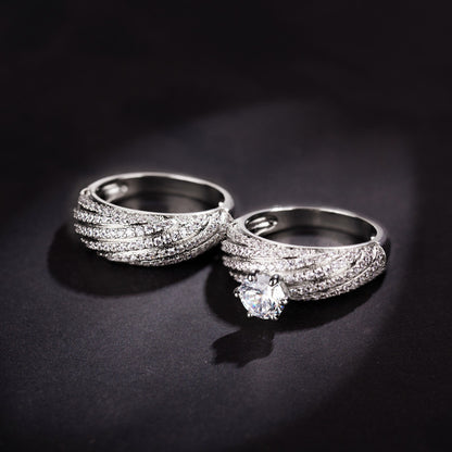 Diamond Engagement Ring Women's Set Elegant Fashion Wedding Ring