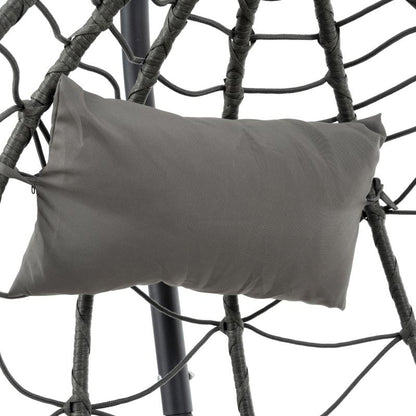 Indoor And Outdoor Swing Chair With Stand, Patio Wicker Hanging Egg Chair, Hanging Basket Chair Suitable For Bedroom, Living Room And Balcony