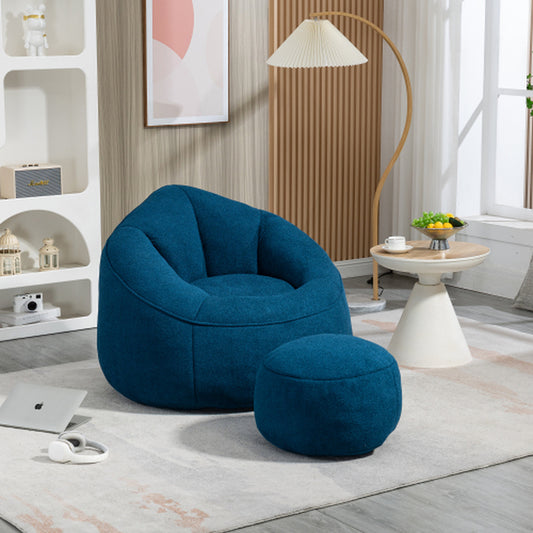 Bedding Bean Bag Sofa Chair High Pressure Foam Bean Bag Chair Material With Padded Foam Padding Compressed Bean Bag With Footrest