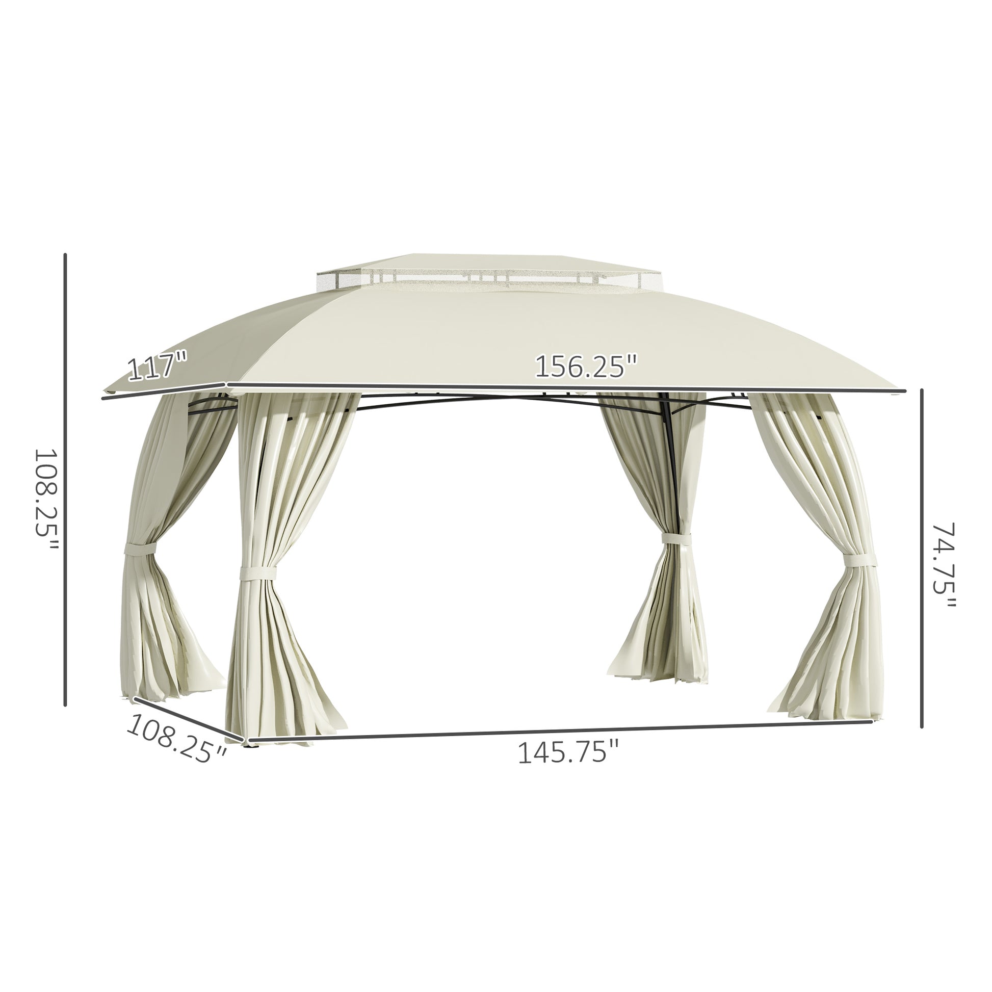 10' x 13' Outdoor Gazebo Patio Gazebo Canopy