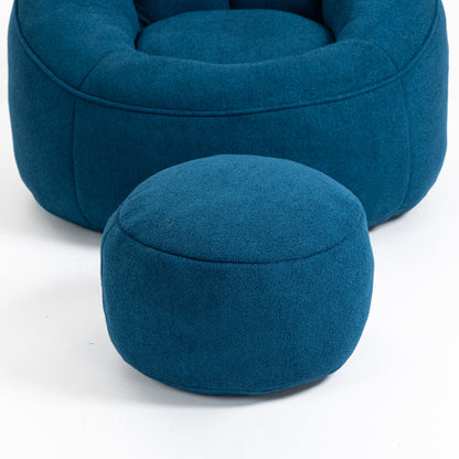 Bedding Bean Bag Sofa Chair High Pressure Foam Bean Bag Chair Material With Padded Foam Padding Compressed Bean Bag With Footrest