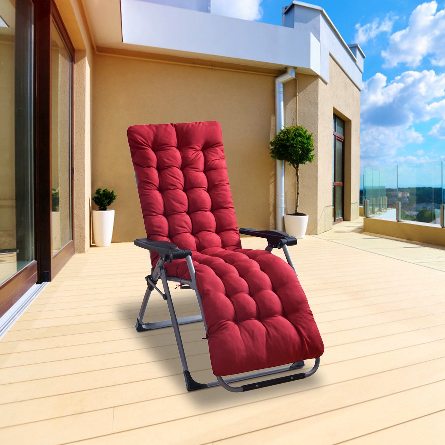 67x22in OR 71x22in Size Options Chaise Lounger Cushion Recliner Rocking Chair Sofa Mat Deck Chair Cushion