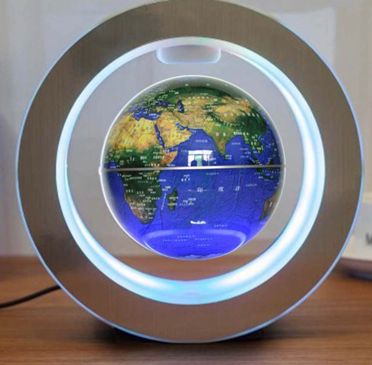 Round LED World Map Floating Globe Magnetic Levitation Light Anti Gravity Magic