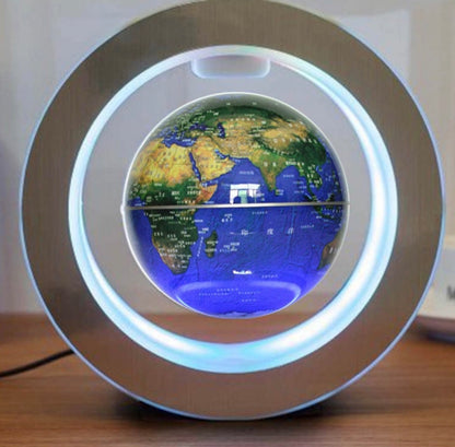 Round LED World Map Floating Globe Magnetic Levitation Light Anti Gravity Magic