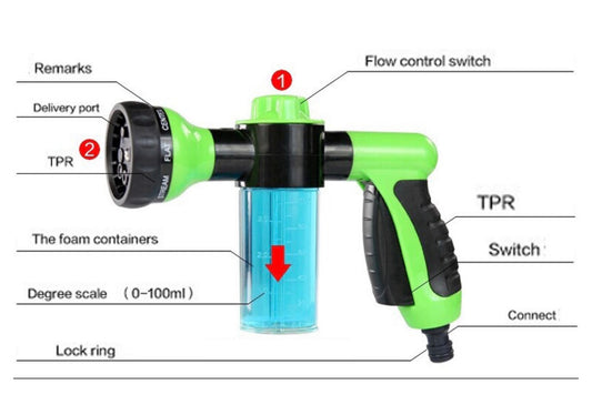Foam Spray Gun High Pressure Automotive Foam Spray Gun Household Cleaner Generator