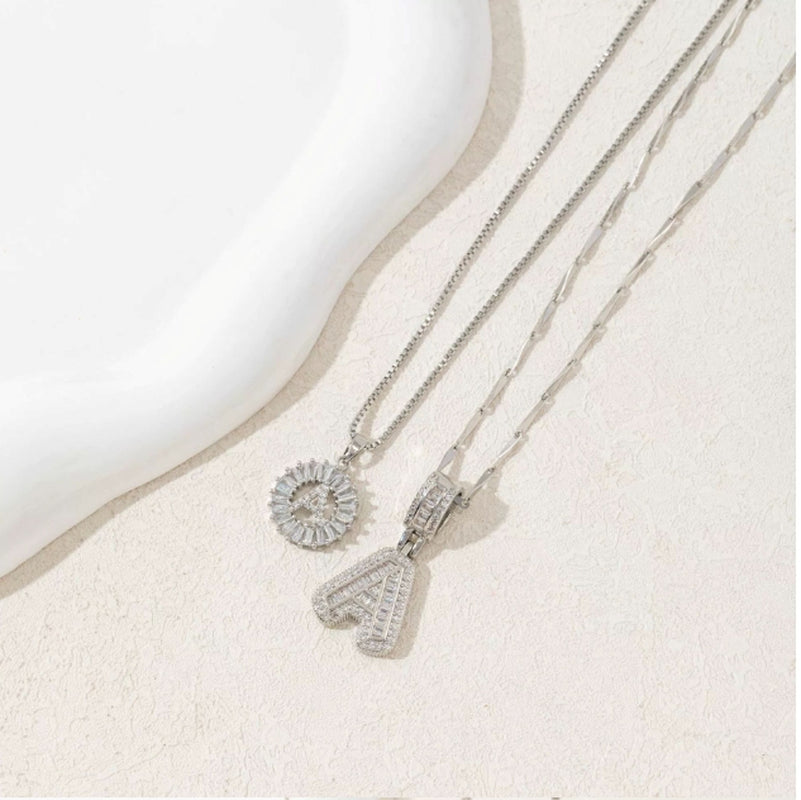 Diamond Crystal Candy 26-letter Double-layer Necklace