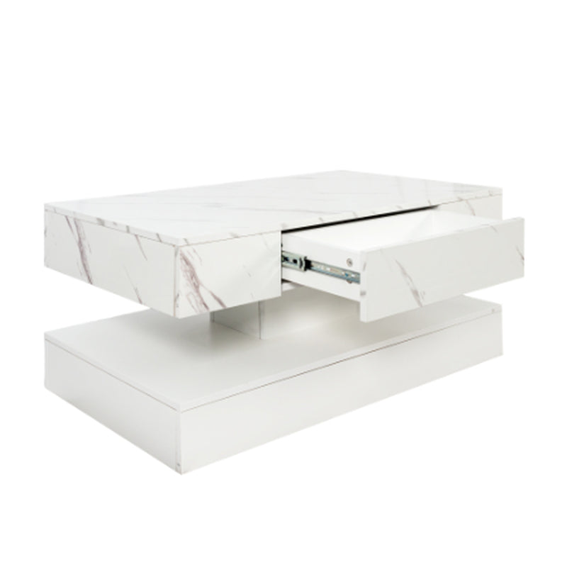 6.93IN High LED Coffee Table,Modern Coffee Table For Living Room,Living Room Tables,Large Living Room Furniture,LED Lights