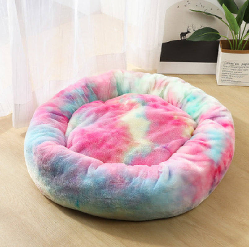 Dog Beds For Small Dogs Round Plush Cat Litter Kennel Pet Nest Mat Puppy Beds