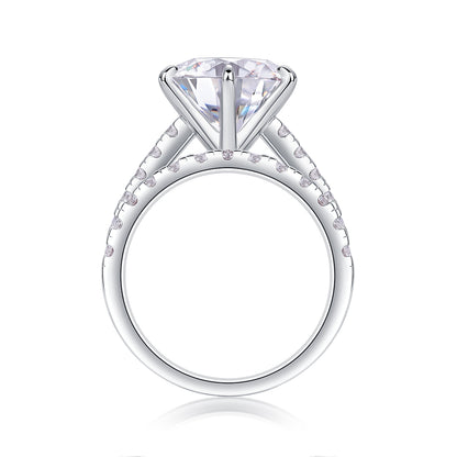 1Arrange Large Diamond Rings Luxuriously And Fashionably Set With Moissanite Silver Rings Prohibit Tk Sales