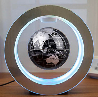 Round LED World Map Floating Globe Magnetic Levitation Light Anti Gravity Magic