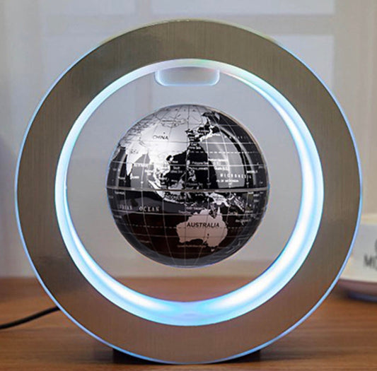 Round LED World Map Floating Globe Magnetic Levitation Light Anti Gravity Magic