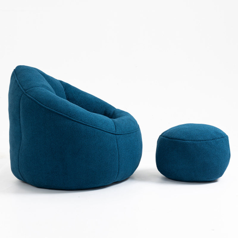 Bedding Bean Bag Sofa Chair High Pressure Foam Bean Bag Chair Material With Padded Foam Padding Compressed Bean Bag With Footrest