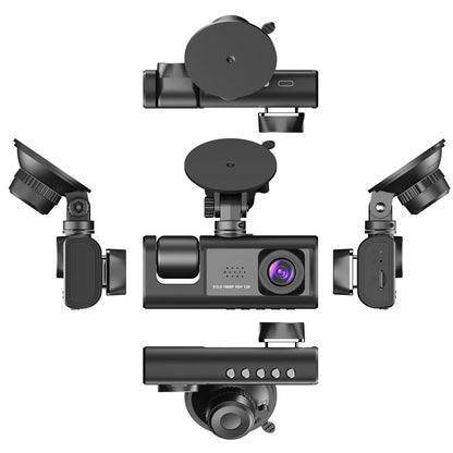 Car Dual Lens Dash Cam HD 1080P Front Rear Inside Video Recorder Camera G-Sensor