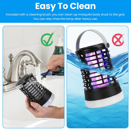 1Pc 4 In 1 Bug Zapper Light Rechargeable Mosquito Zapper For Indoor Outdoor Waterproof Mosquito Killer Lamp With 3 Lighting Modes For Patio Yard Home