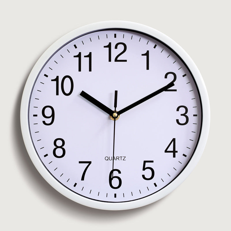 10 Inch 25CM Plastic Wall Clock Quartz Clock Bedroom Living Room Wall Clock