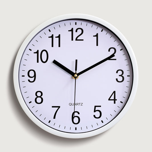 10 Inch 25CM Plastic Wall Clock Quartz Clock Bedroom Living Room Wall Clock