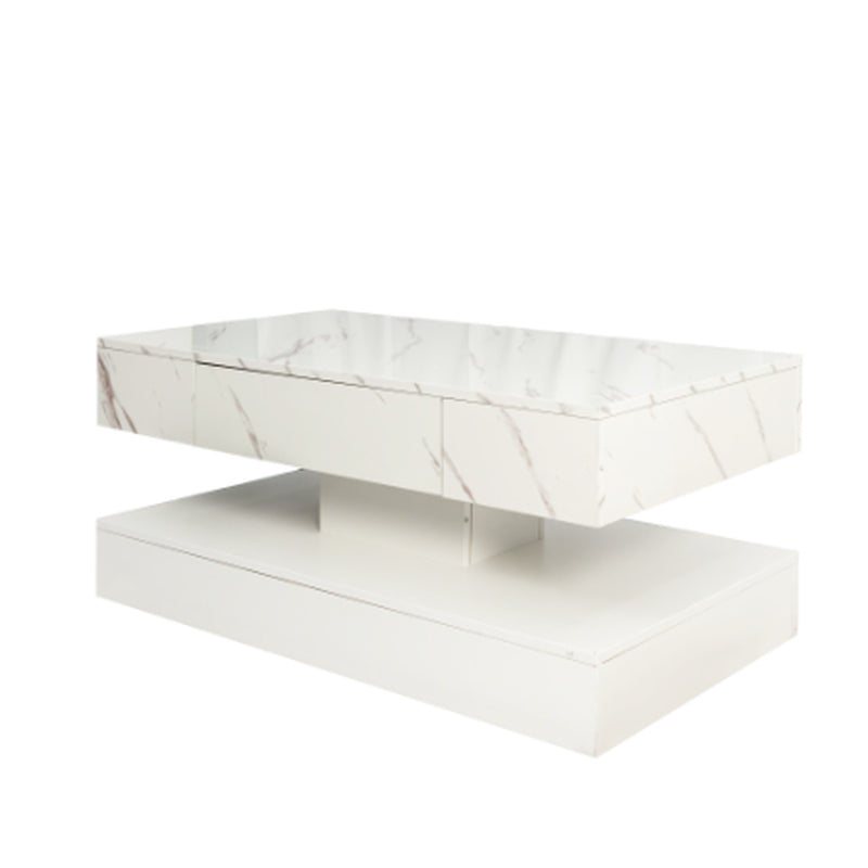 6.93IN High LED Coffee Table,Modern Coffee Table For Living Room,Living Room Tables,Large Living Room Furniture,LED Lights