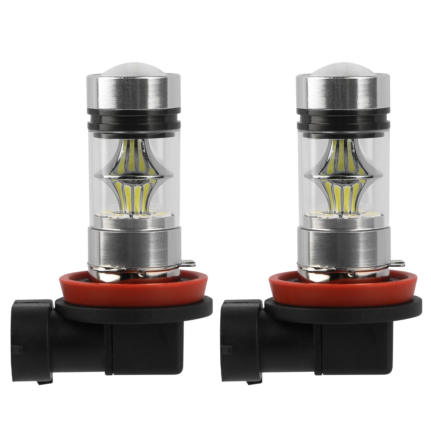 2PCS H8-H9-H11 LED Fog DRL Light Bulb IP65 Water-Resistant 360 Degree Beam Angle 6000K White
