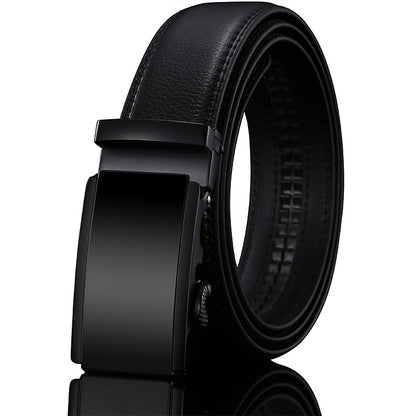 Mens Genuine Leather Belt With Automatic Buckle