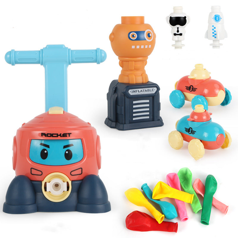 Power Balloon Launch Tower Toy Puzzle  Education Inertia Air Power Balloon Car Science Experimen Toy For Children Gift