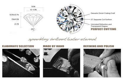 Four-prong Group Set Women's Simple Engagement Ring