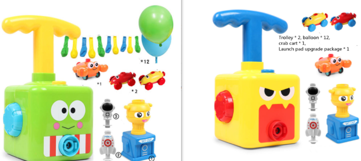 Power Balloon Launch Tower Toy Puzzle  Education Inertia Air Power Balloon Car Science Experimen Toy For Children Gift