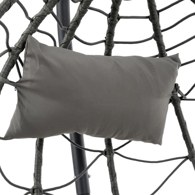 Indoor And Outdoor Swing Chair With Stand, Patio Wicker Hanging Egg Chair, Hanging Basket Chair Suitable For Bedroom, Living Room And Balcony