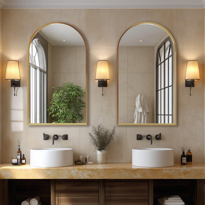 Bathroom Wall Mirror, Metal Frame Vanity Mirror For Bedroom, Entryway, Living Room